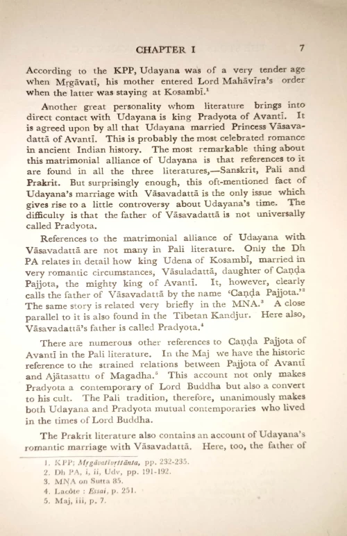 The Story of King Udayana as Gleaned from Sanskrit, Pali & Prakrit Sources